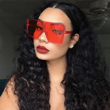 Load image into Gallery viewer, Leopard Big Flat Frame Vintage Sunglasses Women Luxury Brand Trendy Flat Top Sun Glasses Female Gradient Shades UV400 Protection
