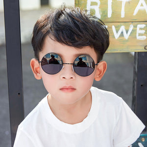 GUANGDU Fashion Retro Children's Okulary Sunglasses Kids Driving Cute Round Gafas Children UV400 Glasses Girl Boy Oculos De Sol