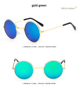 GUANGDU Fashion Retro Children's Okulary Sunglasses Kids Driving Cute Round Gafas Children UV400 Glasses Girl Boy Oculos De Sol